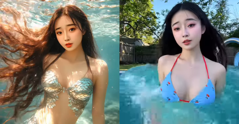 水下仙境！比基尼正妹「玲奈Lena」爆乳下潛，秒變夢幻美人魚！