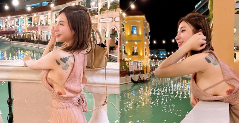 正妹寵物營養師《張皮皮pipi》露半球遊澳門　一彎腰快掉出來