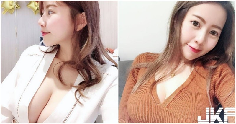 正妹「深溝大長輩」呼之欲出！「美乳事業線」穿這樣太犯規了！