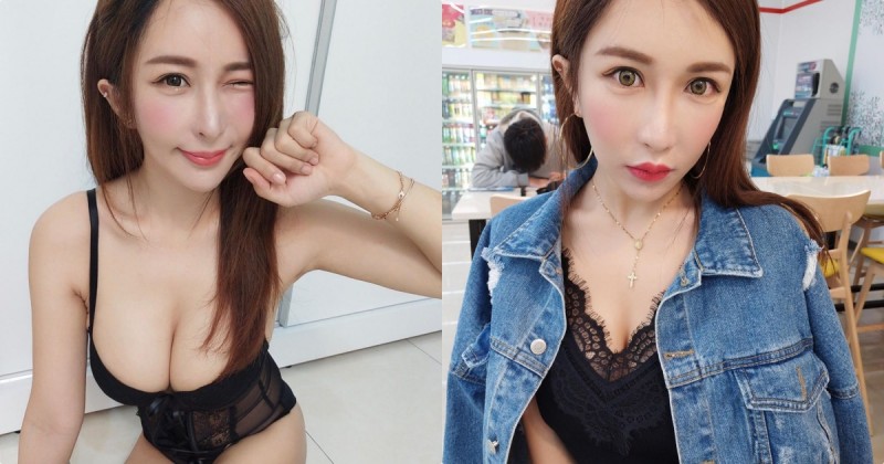 好兇！超商座位區發現F罩杯「奶油妹」，低胸爆乳模樣要辣暈客人了！