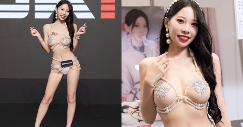 性感辣妹「玟妡 WenHsin」透視裝超挑逗，「誘惑胸型」好明顯呀！