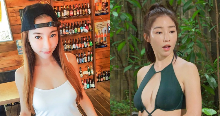 8 點檔好「胸」！女星「張家瑋」爆乳泳衣太吸睛  放風「E 杯豪乳」狂吸讚