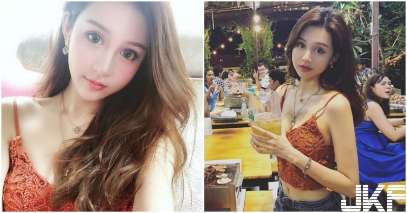 正妹「爆乳背心」曲線超優，「項鍊卡溝」角度好誘惑！