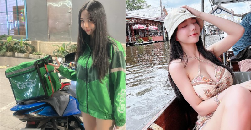 哪有這麼正的司機？泰國Grab計程機車驚見台灣正妹駕駛