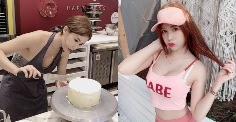 做蛋糕也要這麼性感？「甜心Q匠」爆乳烘焙　網友：蛋糕加辣了