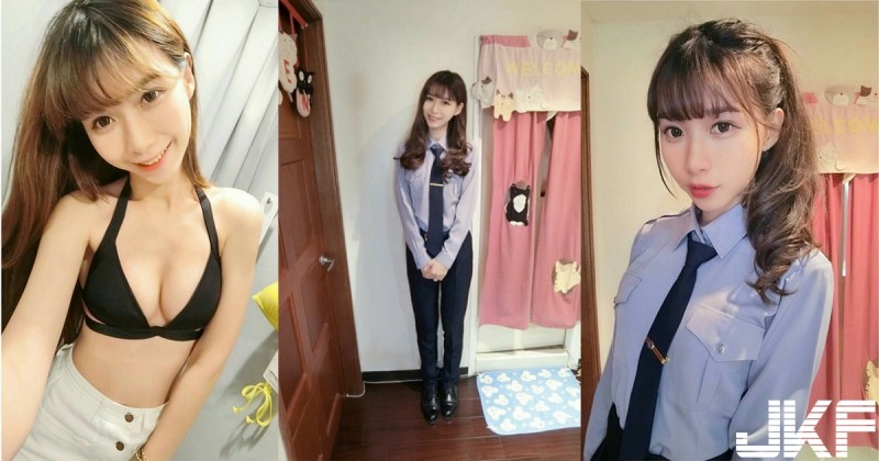 神正！網瘋傳「台灣美乳女警」臉書緊急關閉！制服裡的「可愛車頭燈」讓人受不了…
