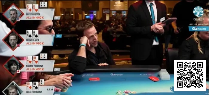 【EV扑克】四家全下！AA、KK、TT、同花，谁是最后赢家？