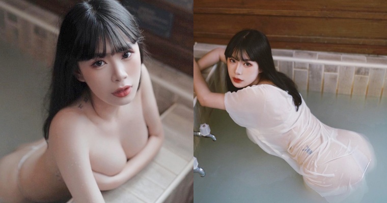 青春肉體來泡湯！電眼美少女「潘潘」湯屋解放「D 乳、蜜臀」畫面辣翻