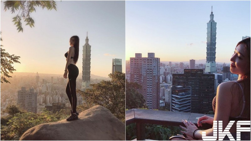 爬山遇到也要多看好幾眼！「超低胸」運動內衣妹子，胸前兩球肉丸子又大又白…